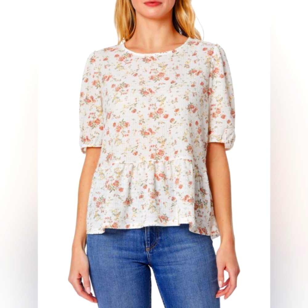 C&C California Layla Puff-Sleeve Top